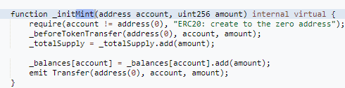 Init mint function